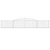 vidaXL Gabionkurver buede 7 stk 400x30x60/80 cm galvanisert jern