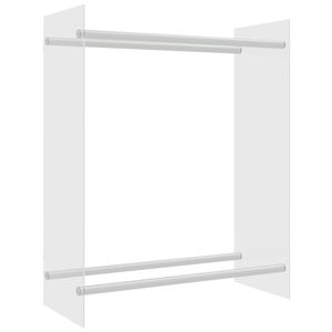 vidaXL Vedstativ gjennomsiktig 80x35x100 cm herdet glass