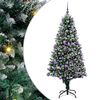 vidaXL Kunstig juletre med 300 LED gr&oslash;nn 180 cm PVC og St&aring;l og Plast