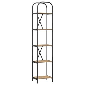 vidaXL Bokhylle 5 niv&aring;er 40 x 30 x 183 cm Konstruert tre Artisan Eik