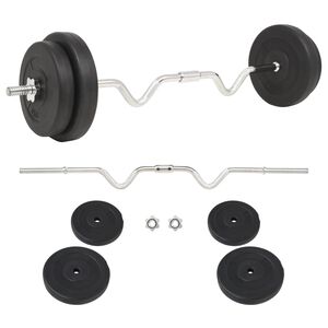 vidaXL Vektstangsett 30 kg