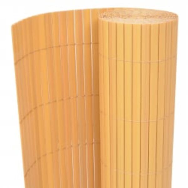 vidaXL Dobbelsidet hagegjerde 110x500 cm gul