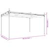 vidaXL Pergola med uttrekkbar tak kremhvit 395x292x230 cm