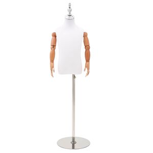 vidaXL Justerbar 120-150 cm Mannequin med Base Unisex PP Hvit