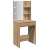 vidaXL Sminkebord med LED artisan eik 60x40x140 cm