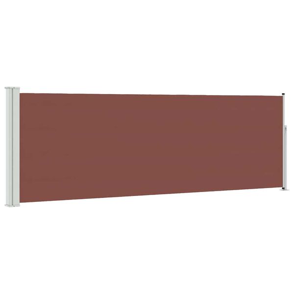 vidaXL Uttrekkbar sidemarkise 100x300 cm brun