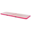 vidaXL Oppbl&aring;sbar gymnastikkmatte med pumpe 500x100x10 cm PVC rosa