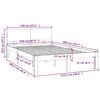 vidaXL Sengeramme heltre furu 120x200 cm