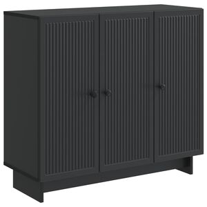 vidaXL Serviesskap Svart 89 x 34,5 x 80 cm Konstruert tre