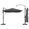 vidaXL Kipp Roma Parasol Anthracite og svart 352 x 251 x 265 cm