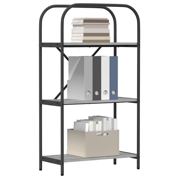 vidaXL Bokhylle Gr&aring; Sonoma 60 x 30 x 109 cm Konstruert tre