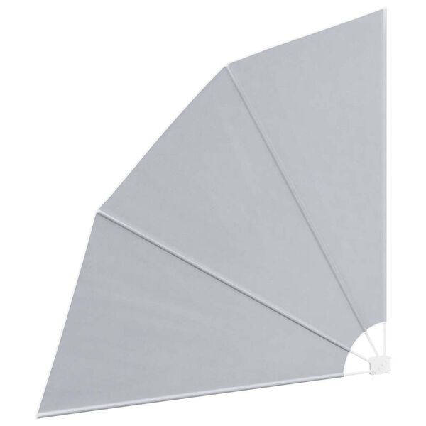 vidaXL Sammenleggbar sidemarkise for balkong gr&aring; 210x210 cm