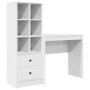 vidaXL Skrivebord Hvit 125,5 x 40 x 127 cm 2 stk.