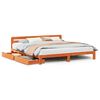 vidaXL Sengeramme uten madrass voksbrun 180x200 cm heltre furu