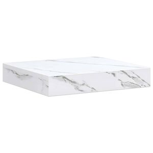 vidaXL Vegghylle Veggmontert Hvit marmor 23 x 23,5 x 3,8 cm