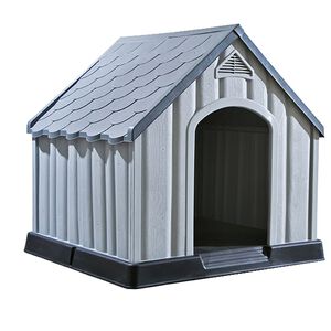 vidaXL Hundehus i gr&aring; 92x87x91 cm plast