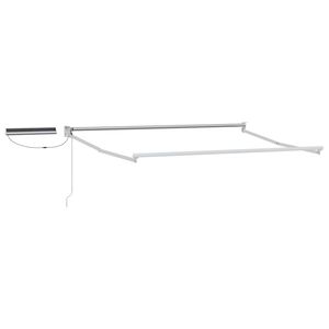 vidaXL Elektrisk uttrekkbar markiseramme Hvit 2,5 x 2 m Aluminium
