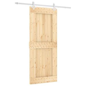 vidaXL Skyved&oslash;r med monteringstilbeh&oslash;r 85x210 cm heltre furu