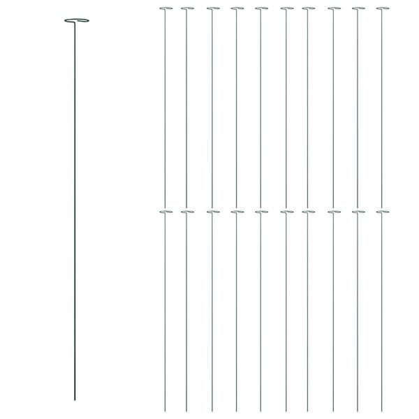 vidaXL Hageplanteplugger 20 stk m&oslash;rkegr&oslash;nn 91 cm st&aring;l