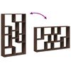 vidaXL Bokhylle brun eik 72x20x120,5 cm konstruert tre