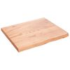 vidaXL Benkeplate til bad lysebrun 60x50x(2-4) cm behandlet heltre