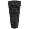 vidaXL Plantekasse med avtakbar potte antrasitt 18 / 45 L PP rillet