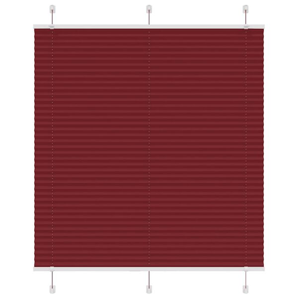 vidaXL Pliss&eacute;gardin Bordeaux R&oslash;d 120x100 cm Stoffbredde 119,4 cm