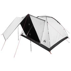 vidaXL Camping Telt 6-personers Hvit Blackout Polyester og st&aring;l