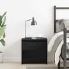 vidaXL Nattbordskap med skuff Svart Eik 40 x 30 x 39 cm Konstruert tre