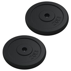 vidaXL Vektskive 40 kg st&oslash;pejern