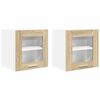 vidaXL Hengende skap 2 pcs Sonoma eik 40 x 31 x 40 cm Konstruert tre