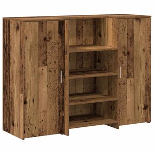 vidaXL Resepsjonspult gammelt tre 135x50x103,5 cm konstruert tre
