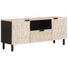 vidaXL TV-skap Hvit Vask Finish 105 x 33 x 46 cm Massiv mango tre