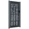 vidaXL Hageport antrasitt 100x175 cm st&aring;l bambusdesign