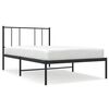 vidaXL Sengeramme i metall med hodegavl svart 100x190 cm