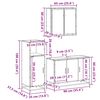 vidaXL Baderomsskapsett 3 deler sonoma eik konstruert tre