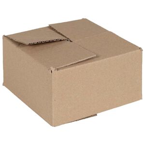 vidaXL Sammenleggbar boks 50 stk. Naturlig 15 x 15 x 8 cm Papp