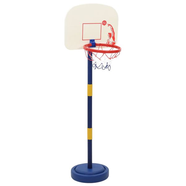vidaXL Basketballstativ med ball og pumpe justerbar h&oslash;yde 90/121 cm