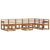 vidaXL Utend&oslash;rs sofa-sett 9 pcs Naturlig Solid akasietre