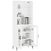 vidaXL Highboard hvit 69,5x34x180 cm konstruert tre
