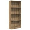vidaXL Bokhylle artisan eik 60x24x143 cm konstruert tre