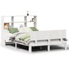 vidaXL Seng med bokhylle uten madrass hvit 120x190 cm heltre furu