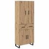 vidaXL H&oslash;yskap 2 stk. Artisan Eik 69,5 x 34 x 180 cm