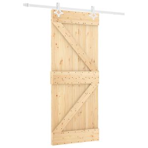 vidaXL Skyved&oslash;r Naturlig og Hvit 80 x 210 cm Heltre furu