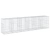 vidaXL Gabionkurv med deksel 600x100x150 cm galvanisert jern