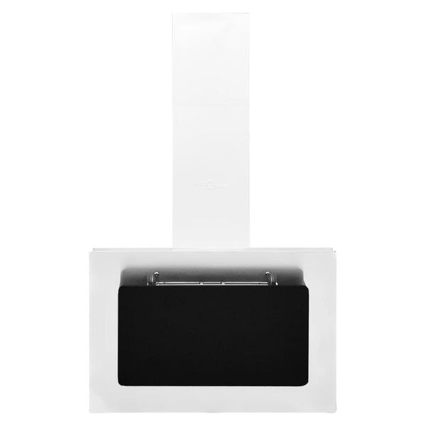 vidaXL Vegghengt kjøkkenvifte 60 cm rustfritt stål herdet glass sølv