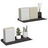 vidaXL Vegghylle med hylle Veggmontert 2 pcs Svart 40 x 17,5 x 2,5 cm