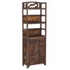 vidaXL Vitrineskap m&oslash;rkebrun 46x24x140 cm heltre keisertre
