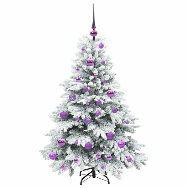 vidaXL Kunstig juletre med 150 LED med stativ grønn 120 cm PE og PVC