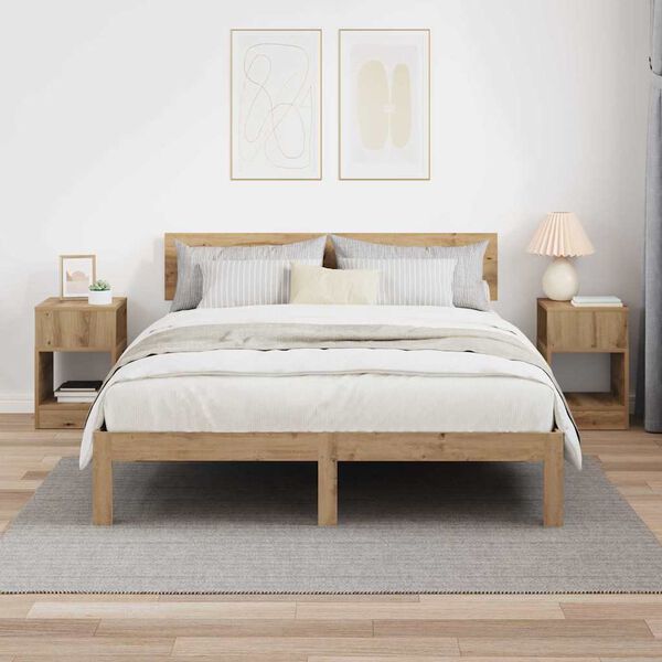 vidaXL Avlastningsbord 2 pcs Artisan Eik 30,5 x 30 x 45 cm